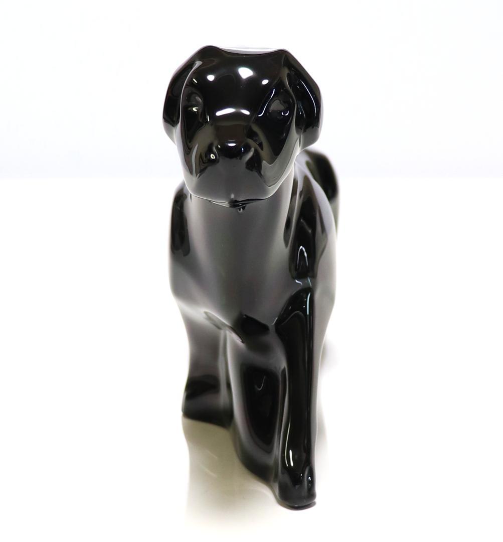 バカラ 大型ブラッククリスタルガラス製フィギュリン 18.5cm1kg 漆黒の犬