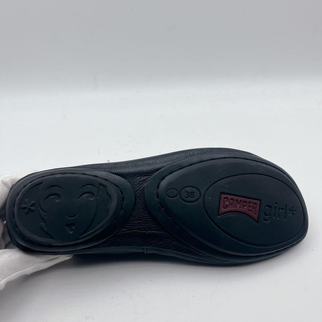 美品✨カンペール ライトニナ レザー フラットシューズ ブラック 38