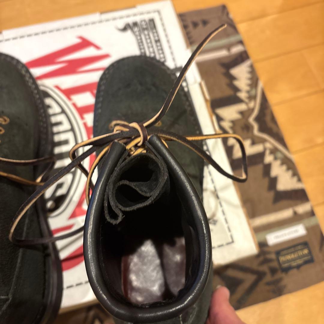 ブラックスエードワークブーツ サイズ9