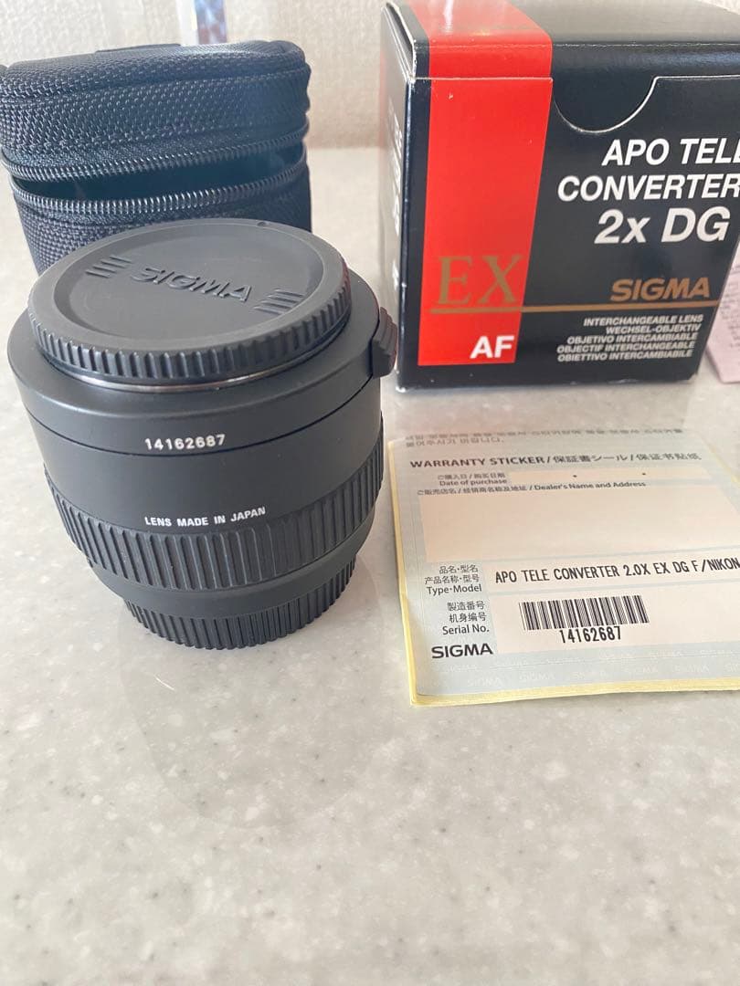 NIKKOR Fレンズ使用可　SIGMA1.4x2.0xEX DG 二個セット