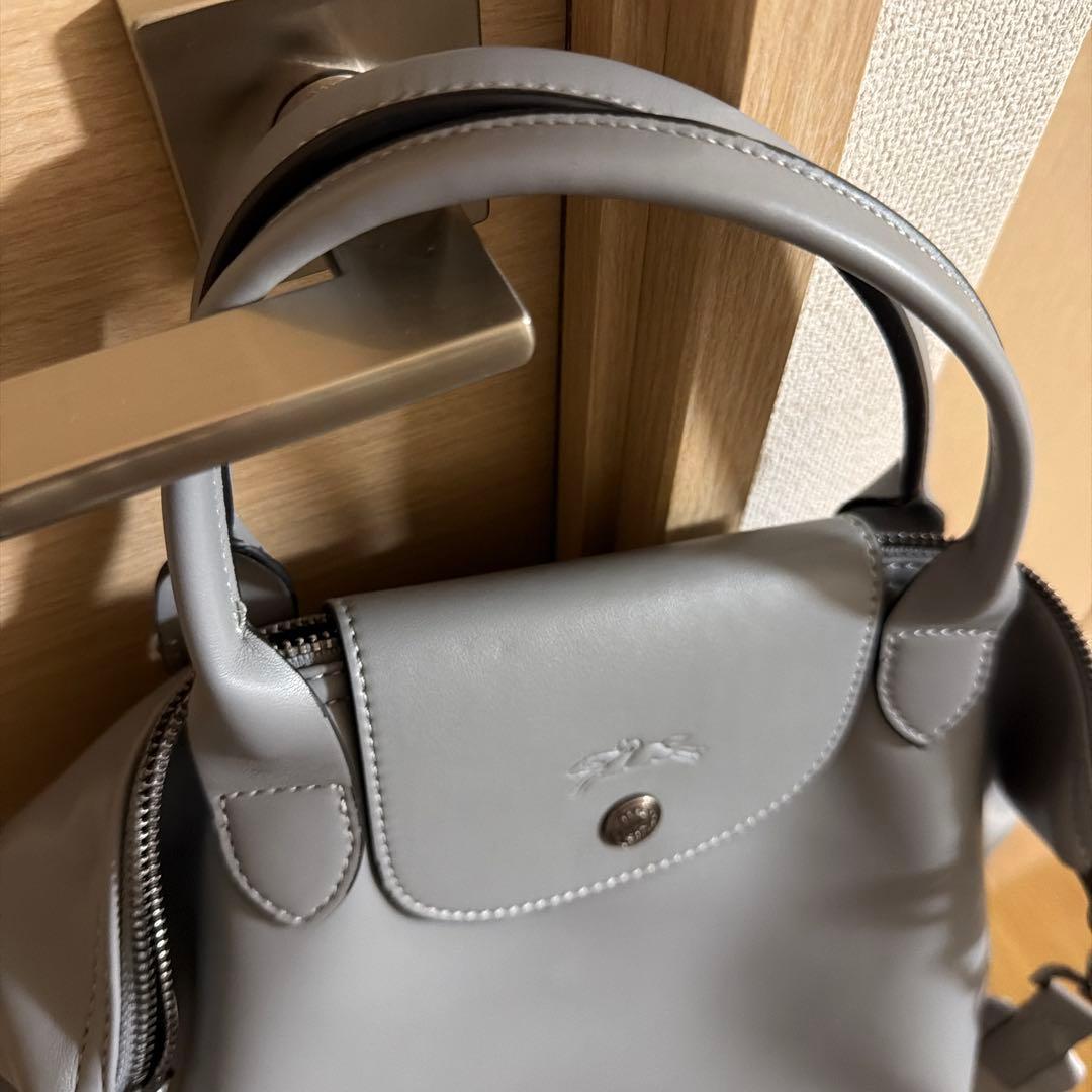 Longchamp ル プリアージュ キュイールトップハンドルバッグ S