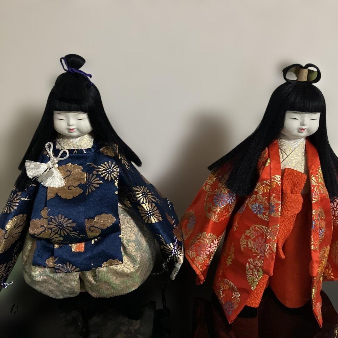 日本人形　男の子女の子　上品な顔立ち
