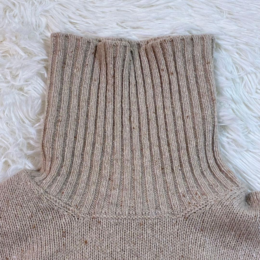 美品✨️ドルモア タートネックセーター ミドルゲージ ベージュイタリア製 48