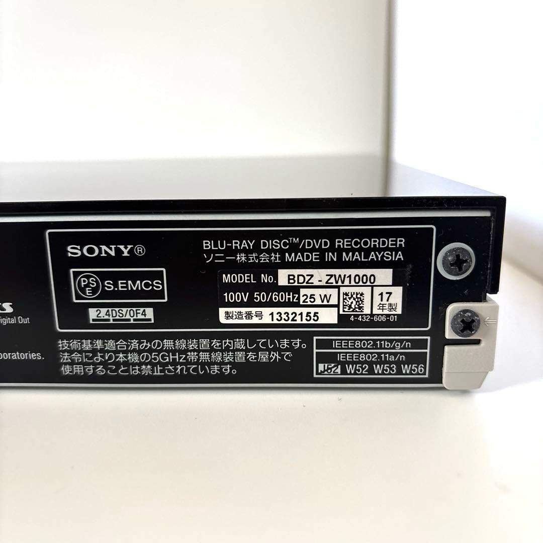 SONY ブルーレイディスクレコーダー BDZ-ZW1000