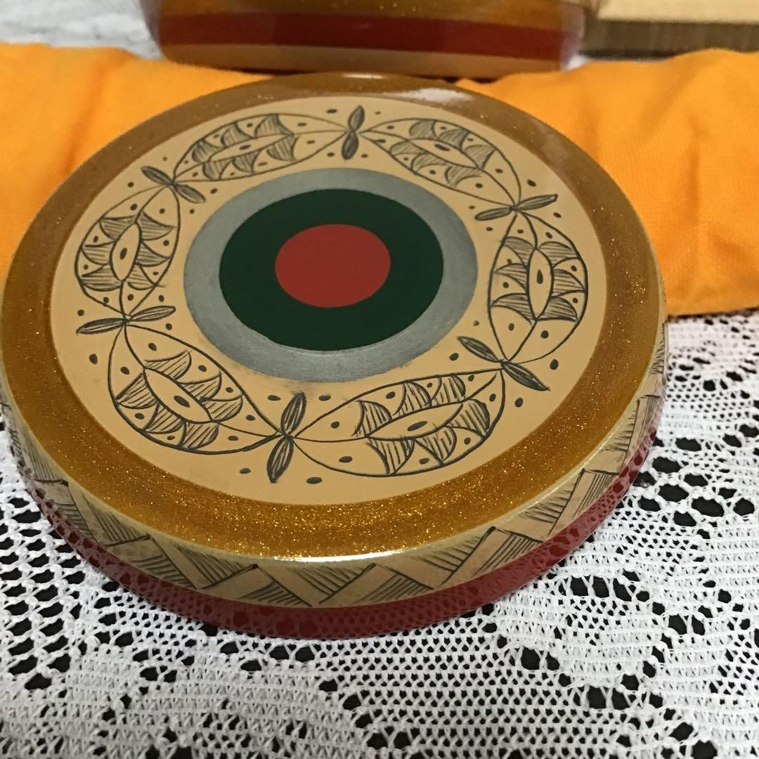 香合　花押あり　宗哲　独楽　太鼓　茶道具