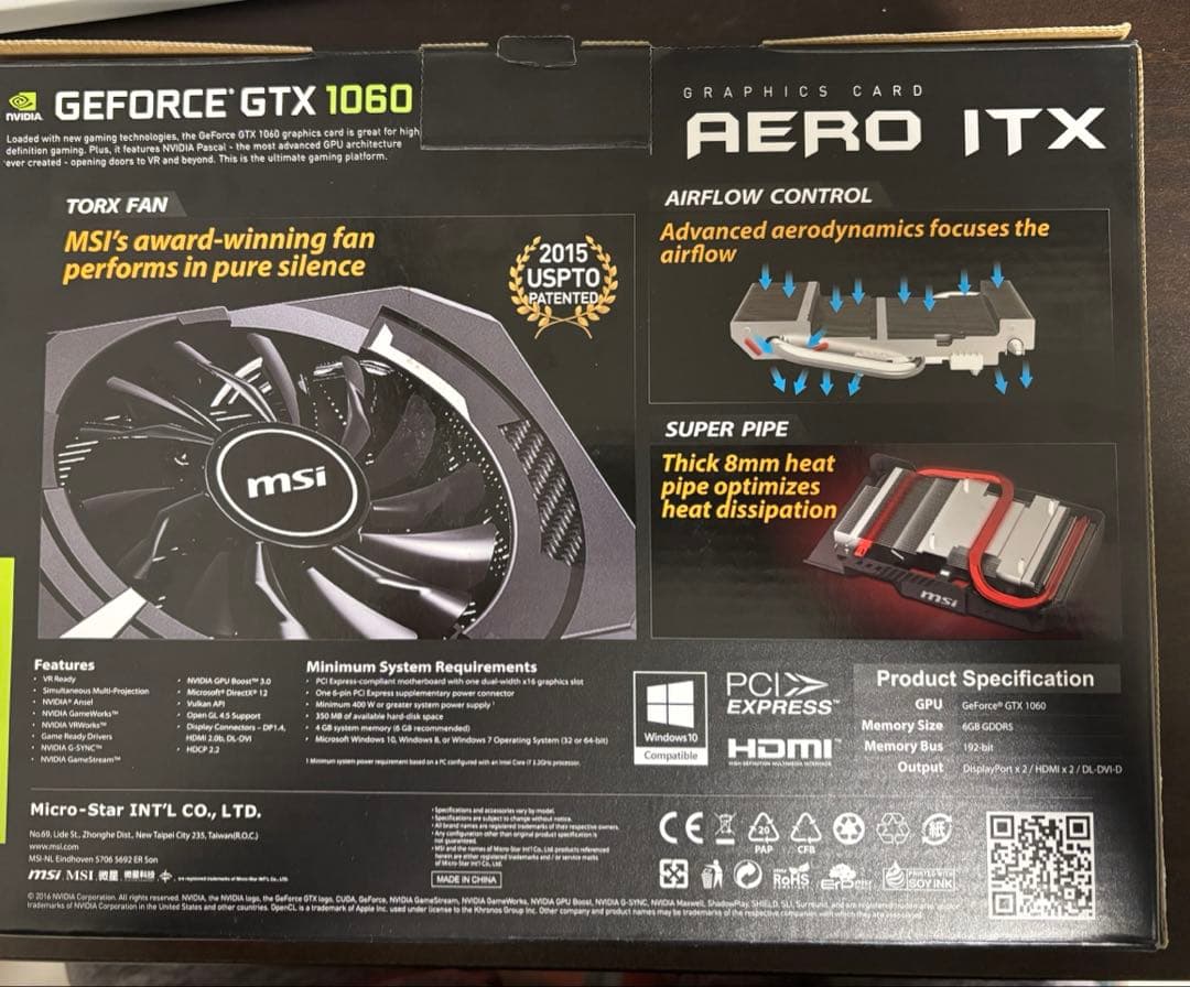 その他 GEFORCE GTX 1060 6GB MSI