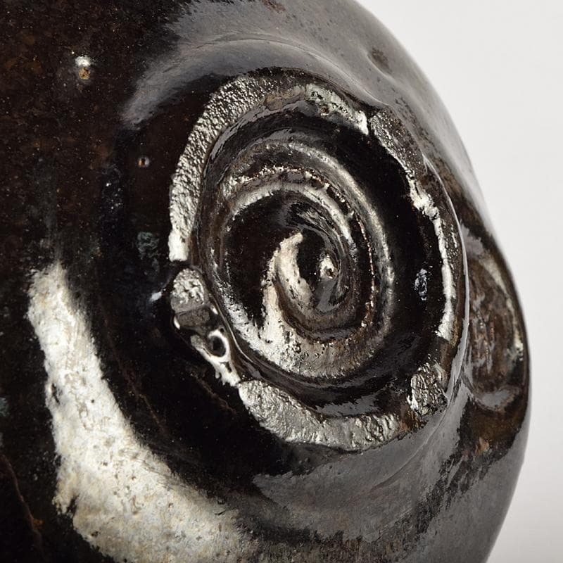 茶道具　楽吉左衛門　十代旦入作　黒楽茶碗　共箱　M　R9484