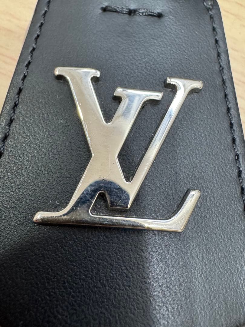 Rapi Louis Vuitton ブラック レザー キーホルダー