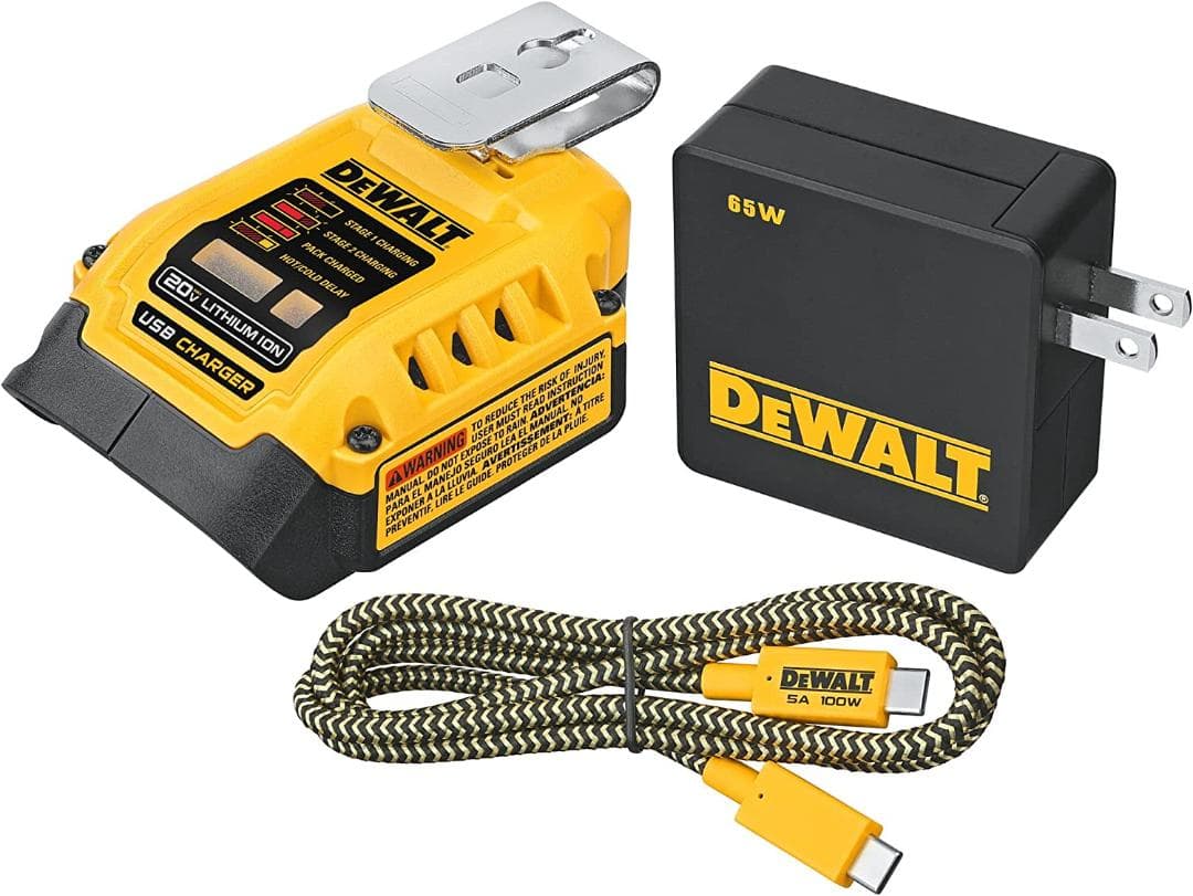 残り一個【メーカー純正品】Dewalt 100W高速充電 USBモバイルバッテリ