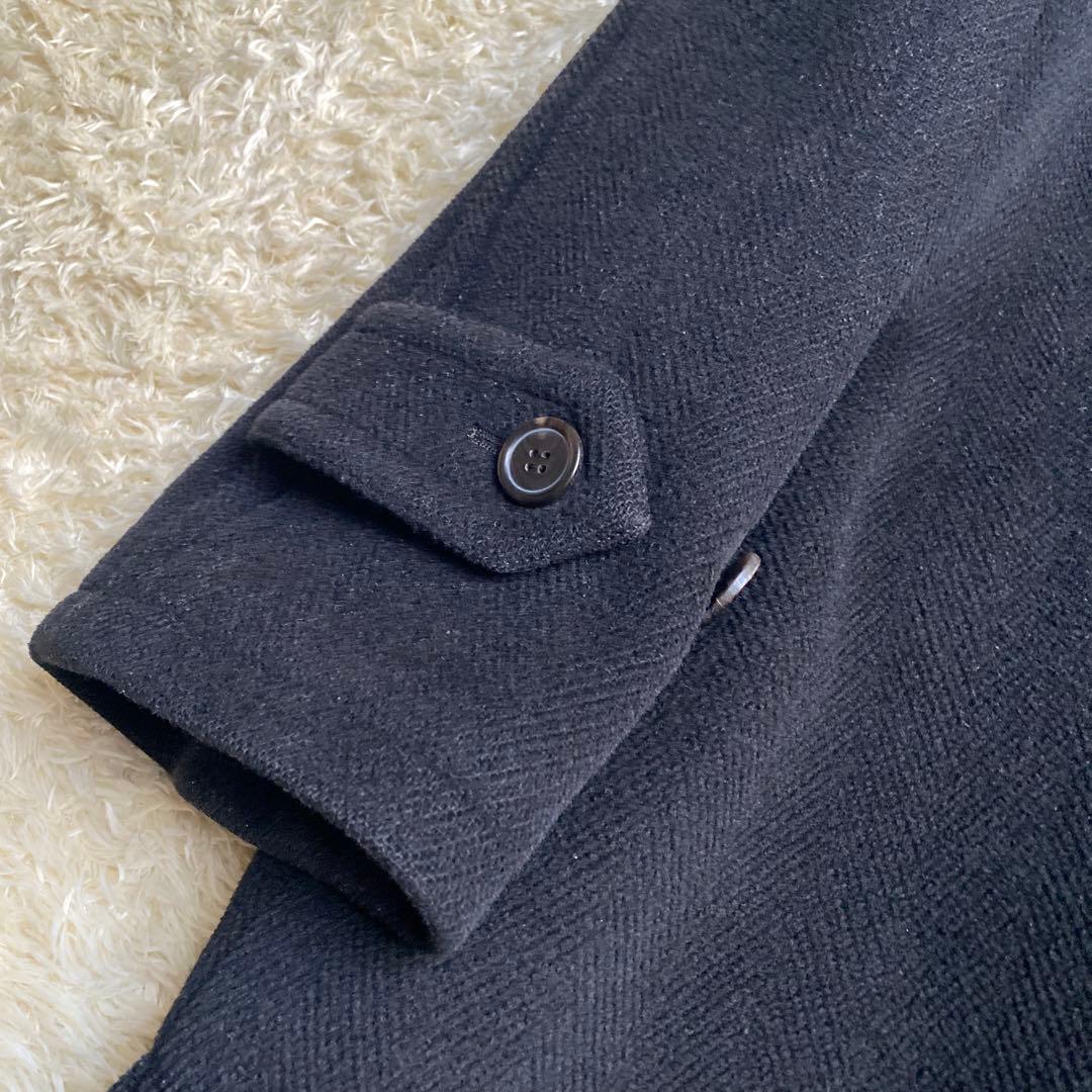 【希少】HERMES エルメス ダッフルコート ヴィンテージ 50 ブラック 黒