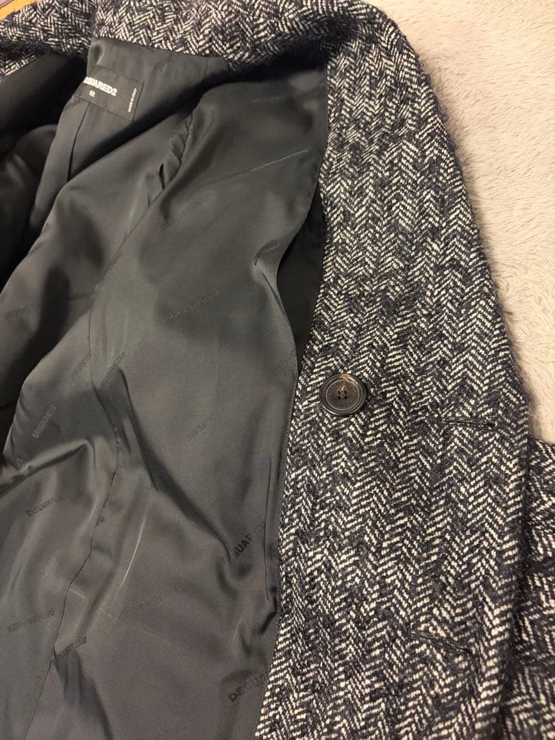 【試着のみ】DSQUARED2 メンズツイードコート　サイズ52