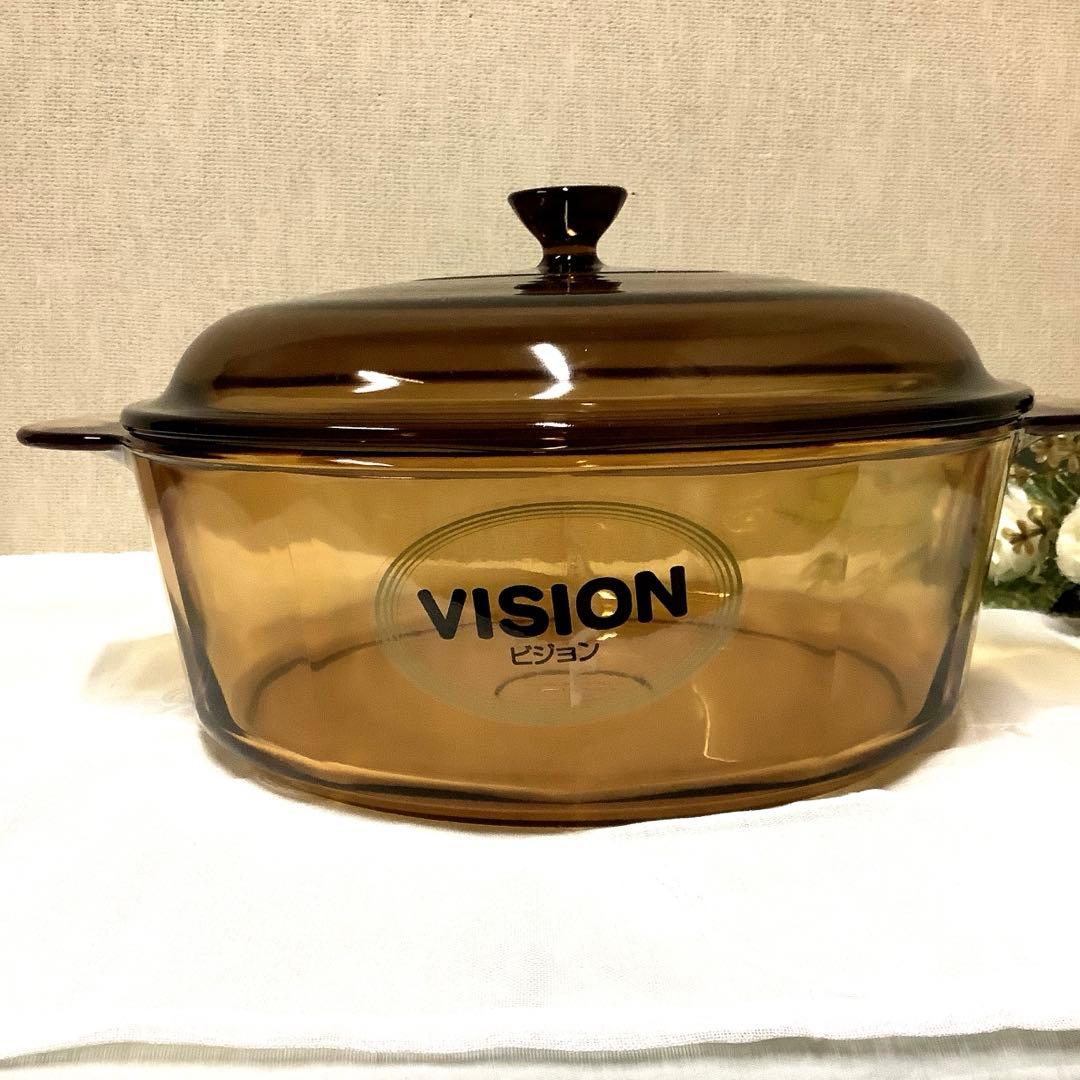【新品・未使用】VISIONS/ビジョン　耐熱両手鍋　24㎝・⒊5ℓ