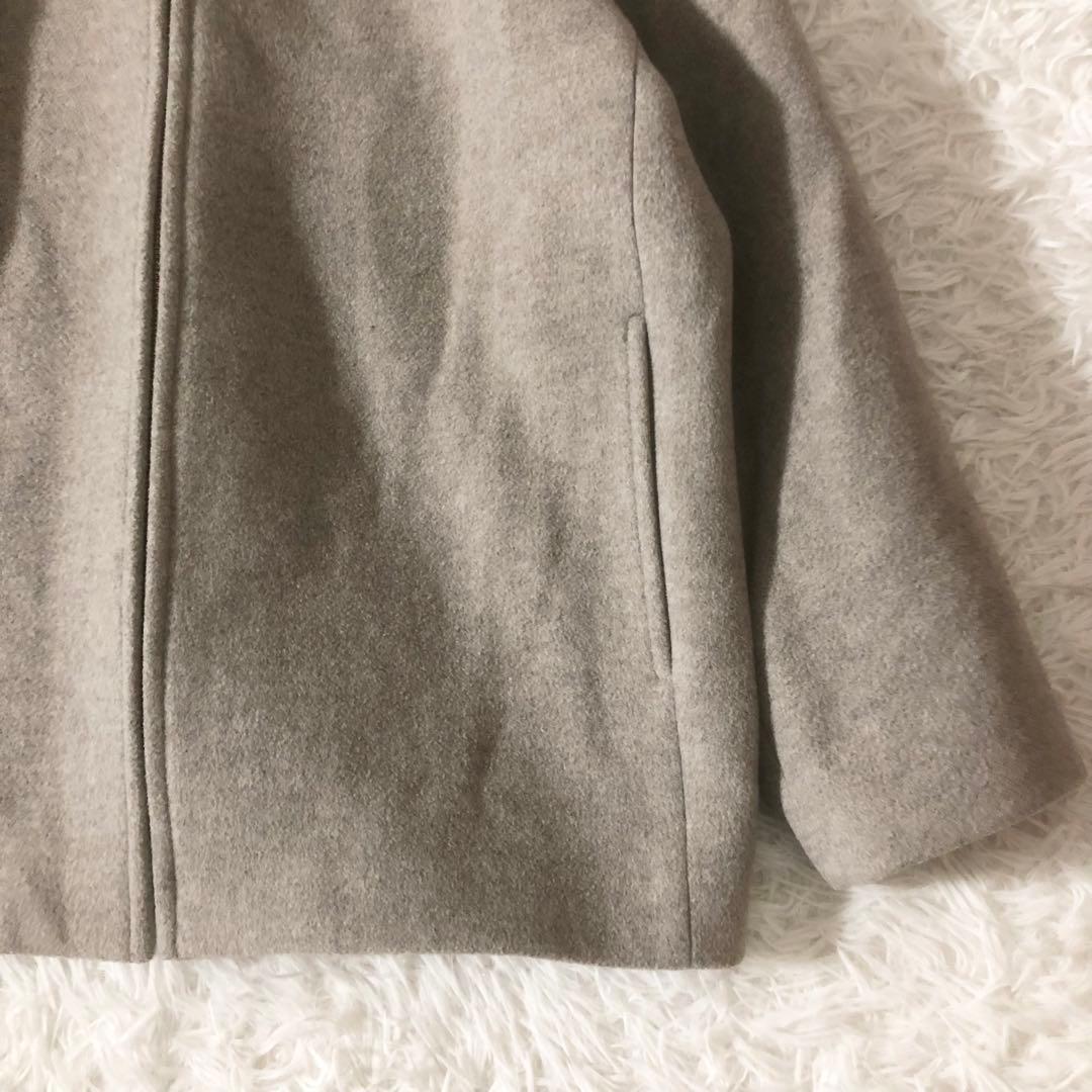 ノーブル MTRカラーレスジップショートコート カシミヤ ベージュ