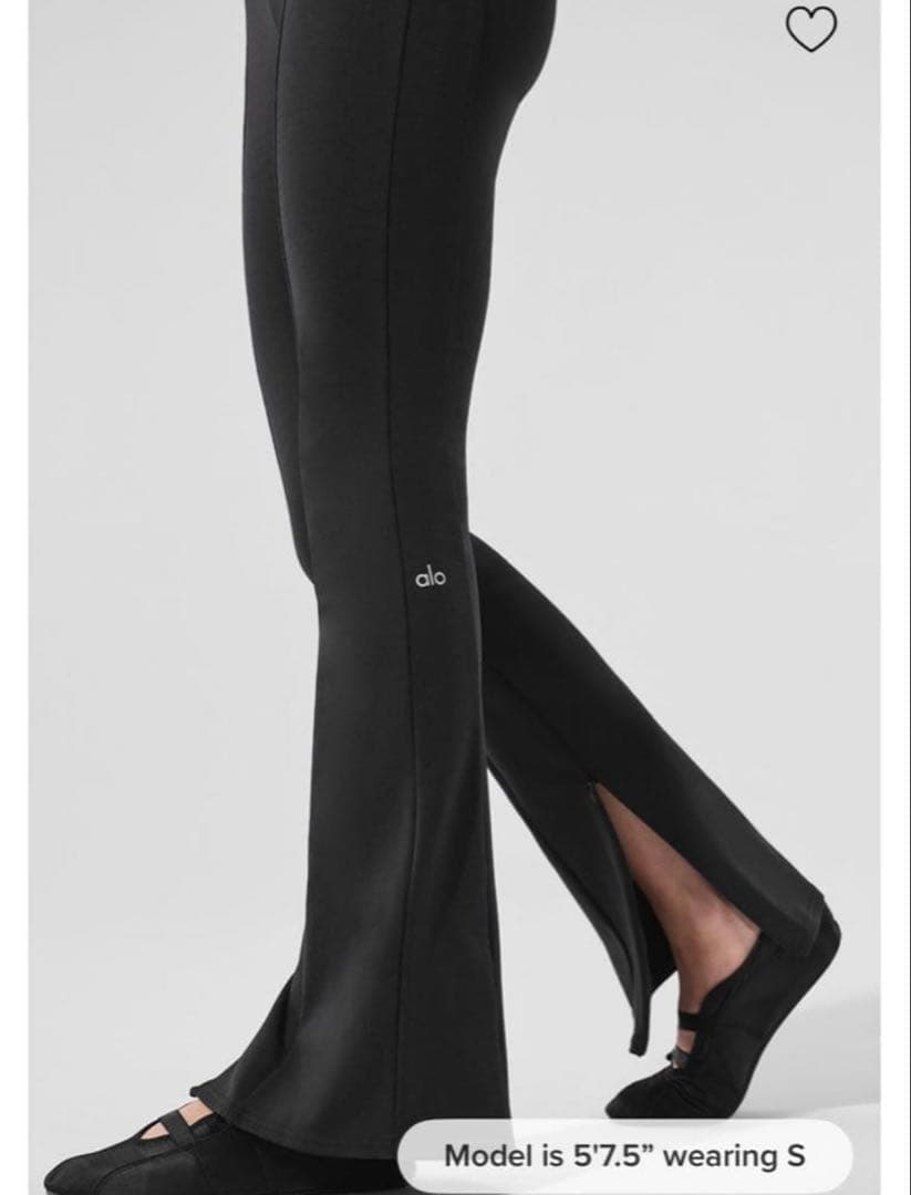 正規品新品タグ付aloyogaハイウエストフレアレギンス XXS pilates