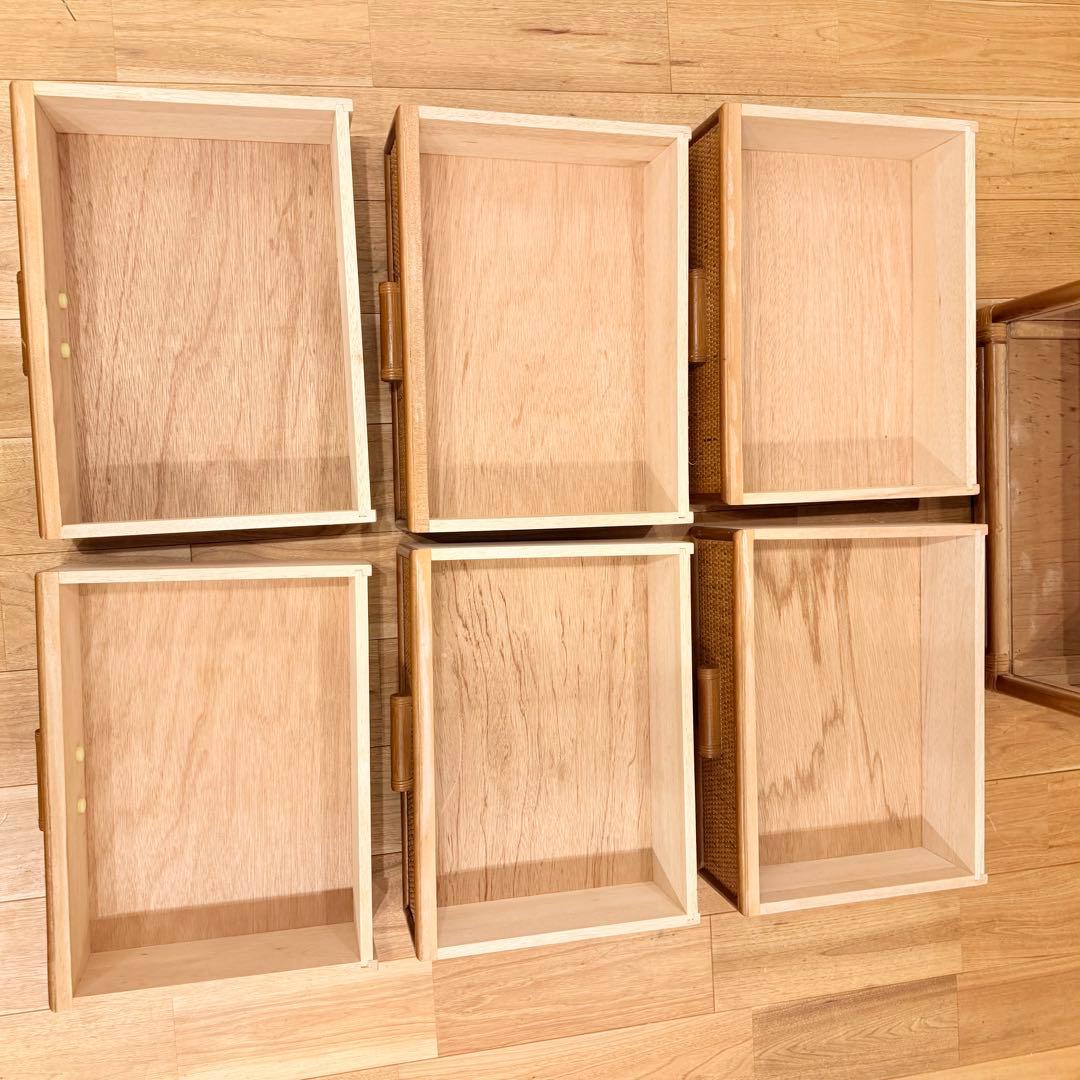 藤ラタン チェスト 6段 引き出し カゴ収納家具 箪笥 整理棚 タンス