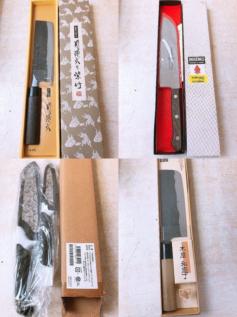C*r様 箱入り包丁まとめ 関孫六 ゾーリンゲン 木屋 克弘 富士 和包丁 三徳