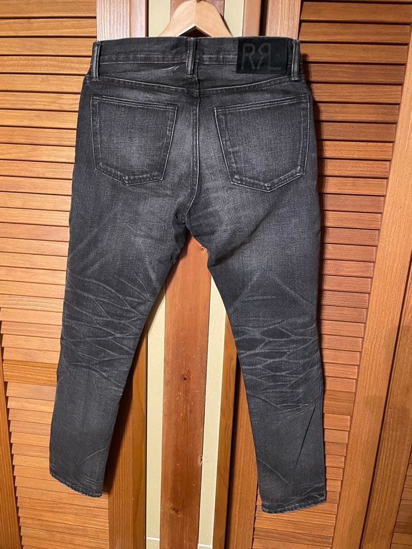 RRL ブラックデニム　SLIM NARROW W29L30