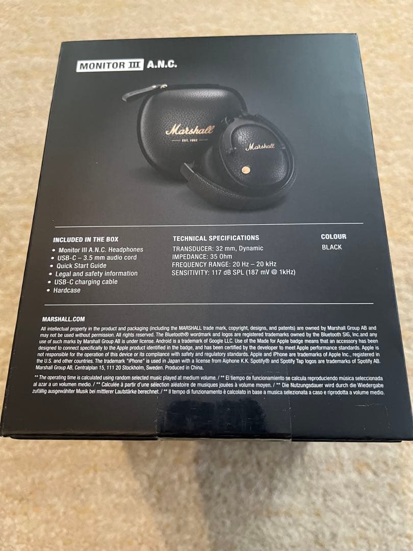 【新品】Marshall Monitor III ANC