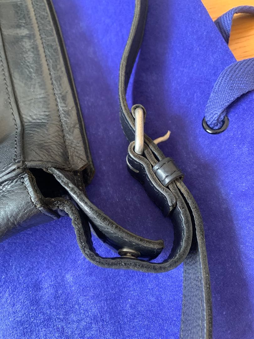 ヨウジヤマモトNOIR 黒革ショルダーバッグ