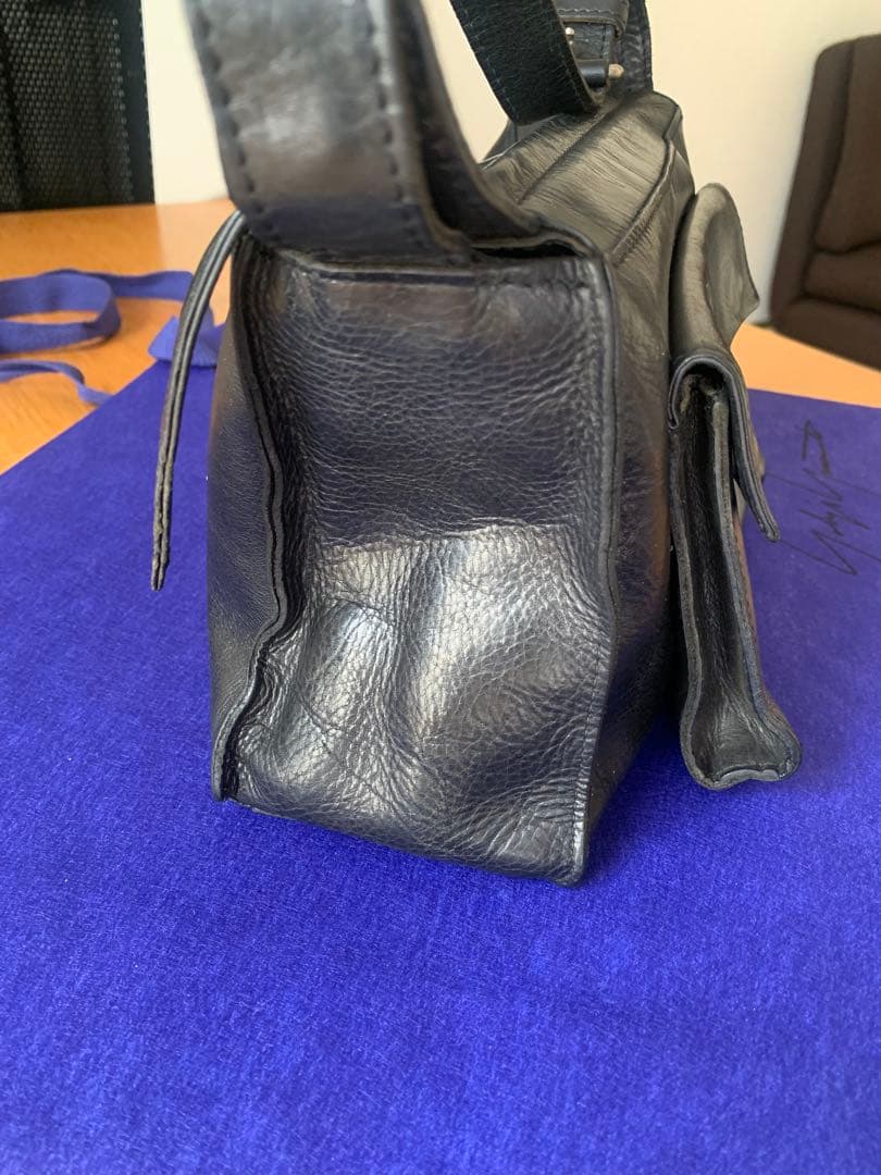ヨウジヤマモトNOIR 黒革ショルダーバッグ