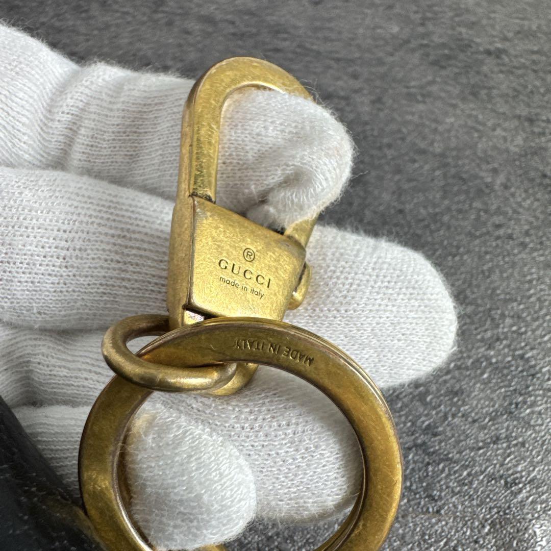 GUCCI AirPodsケース オールレザー ゴールド金具 ブラック　人気