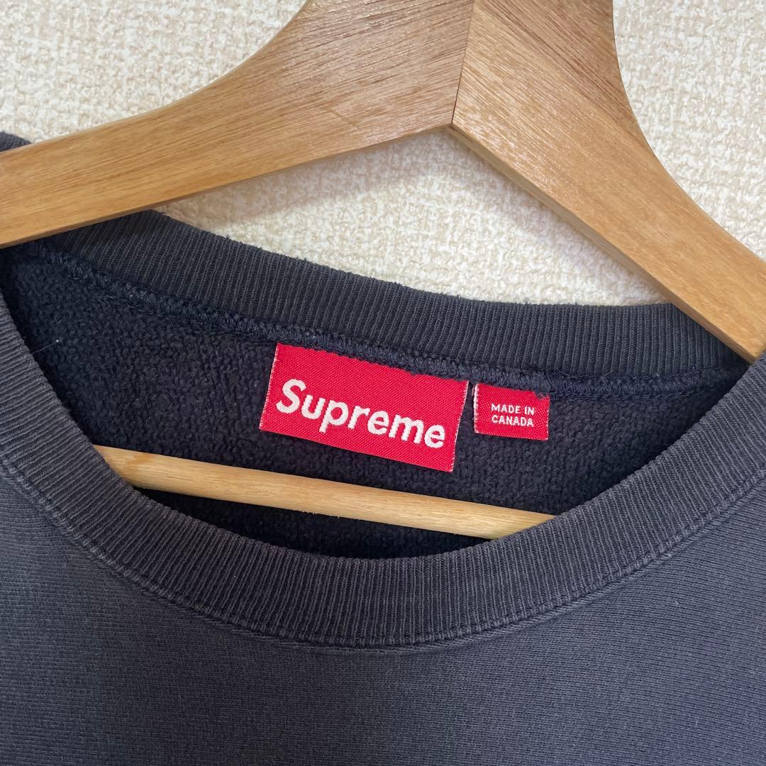 supreme シュプリーム クルーネック ボックスロゴ スウェット ネイビー