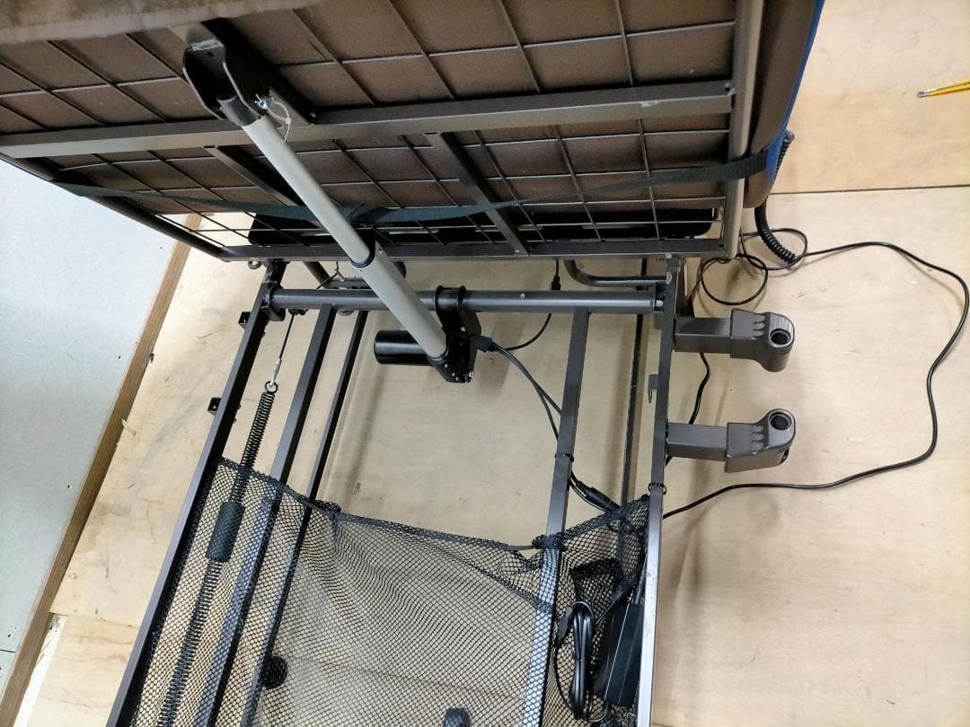 収納式電動ベッド・2モーター★YMD-B02★ブルー 75001-1-015