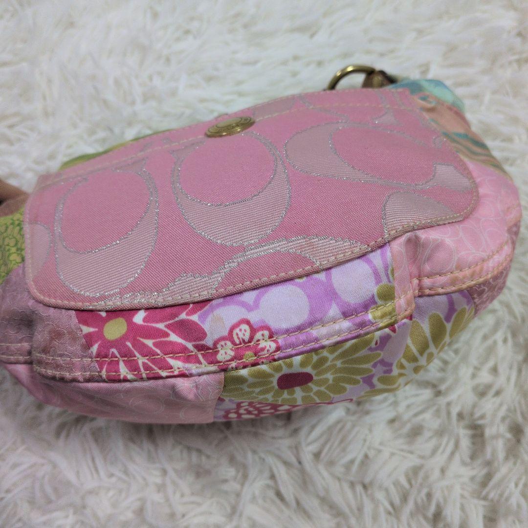 希少　coach パッチワーク　ホーボー　ワンショルダーバッグ　マルチカラー