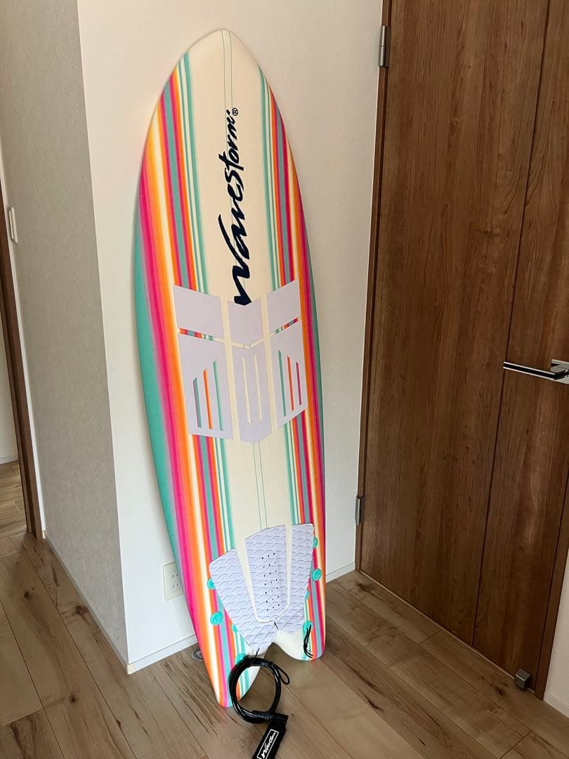 スポンジボード　フロントデッキパッド　デッキパッチ有り　ワックス要らず　5ft8