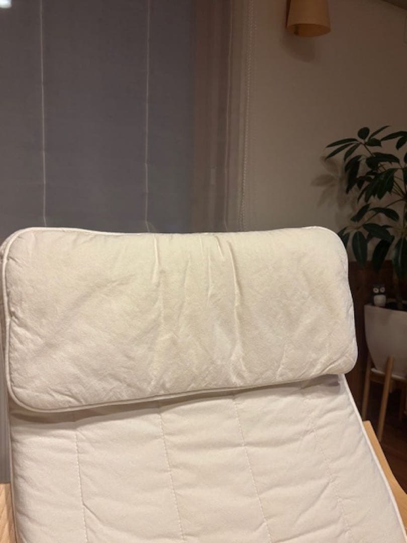 IKEA ポエング バーチ材 ソファ オットマン セット