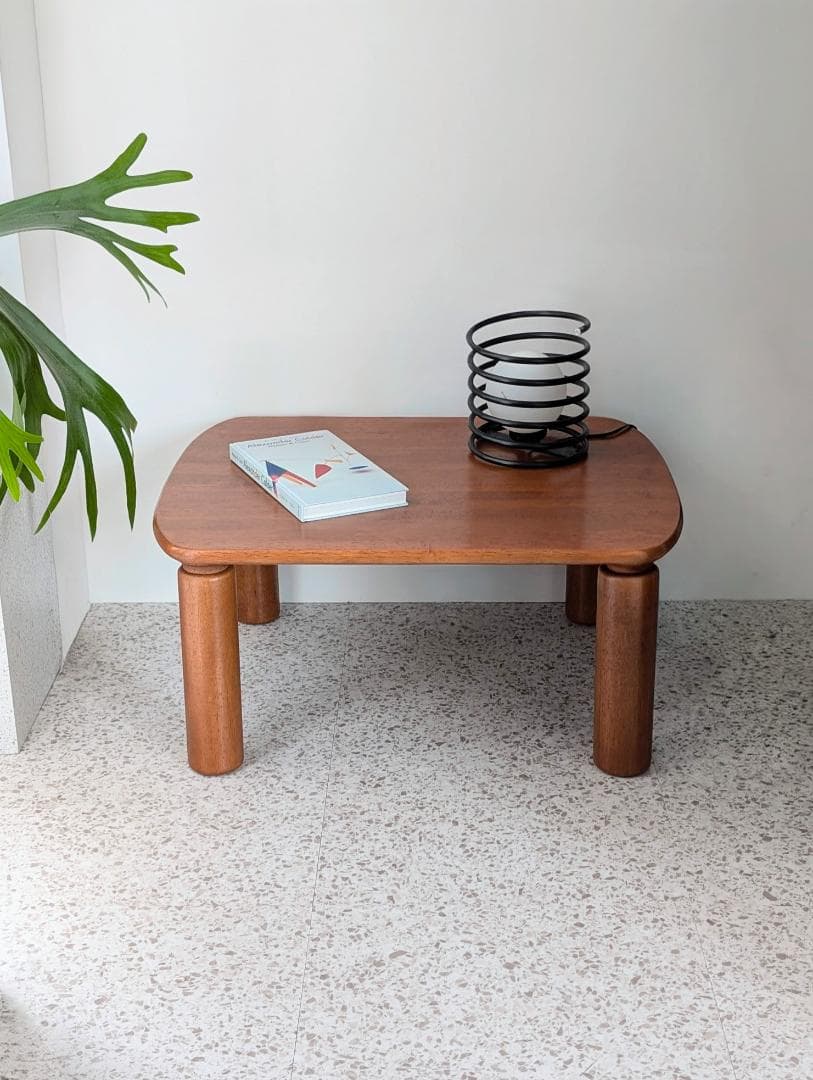 ビンテージ ウッド センターテーブル 木製 座卓 チェスナットブラウン