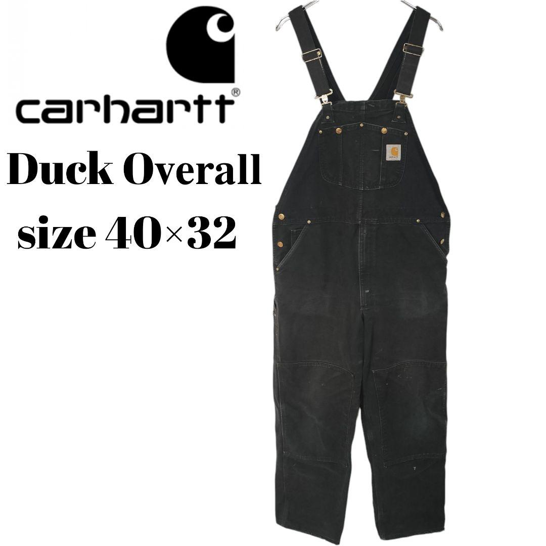 Carhartt カーハート ダック オーバーオール ブラック 黒 アメカジ L
