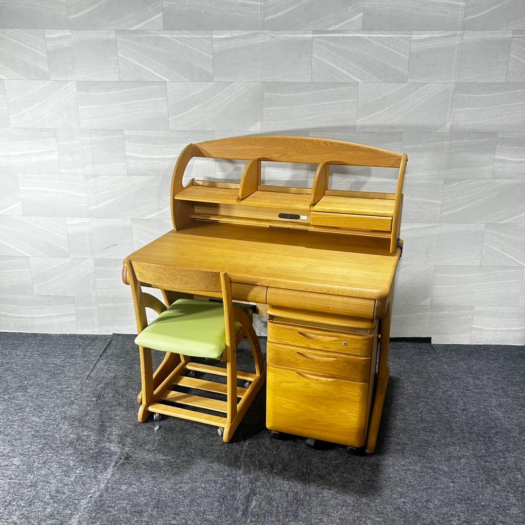 karimoku 学習机セット オーク材 天然木 シンプル 家具 d4937