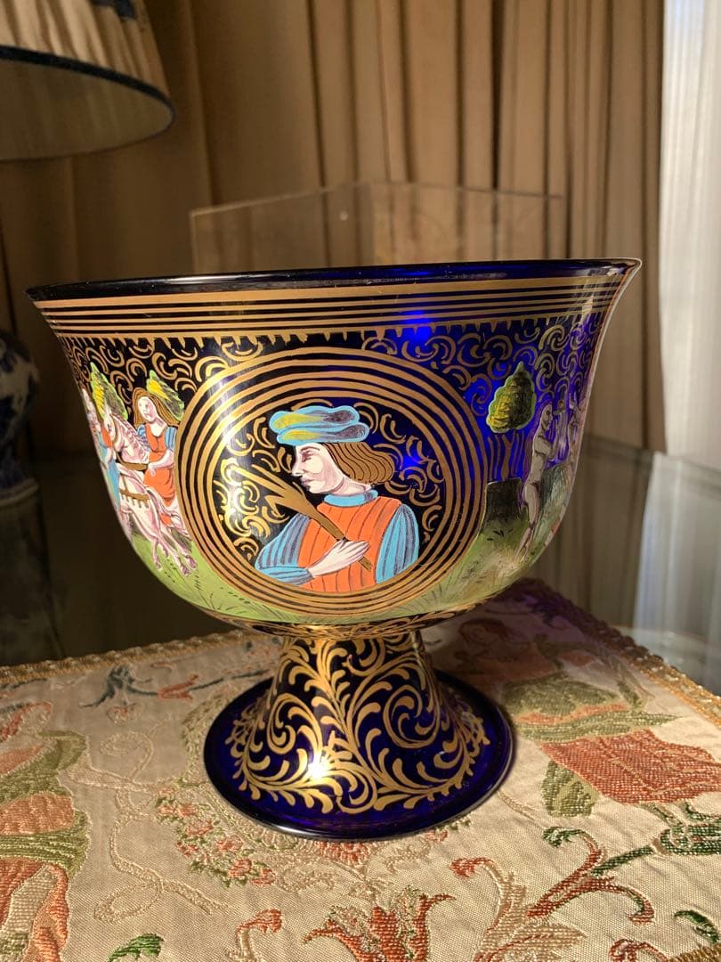 ベネチアングラスの最高峰サリール工房のビンテージバロビエ杯