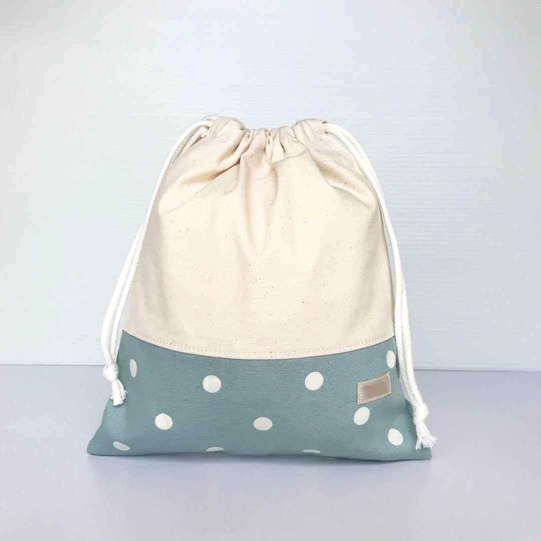 トコ様　確認用　花柄　ドット　くすみブルー　ランチョンマット　40×50 給食袋