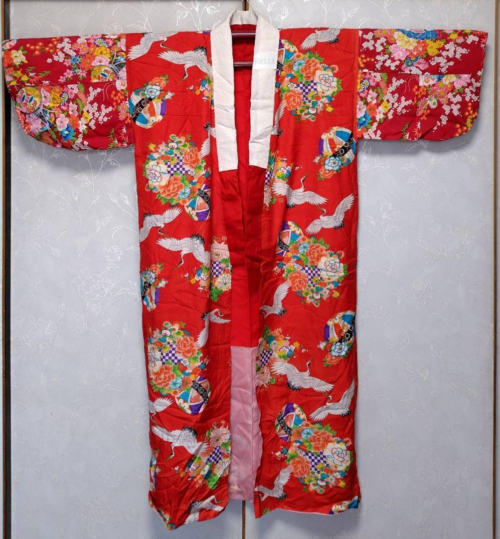 RK523アンティーク子供着物めちゃくちゃ綺麗着丈125センチ裄丈63長襦袢