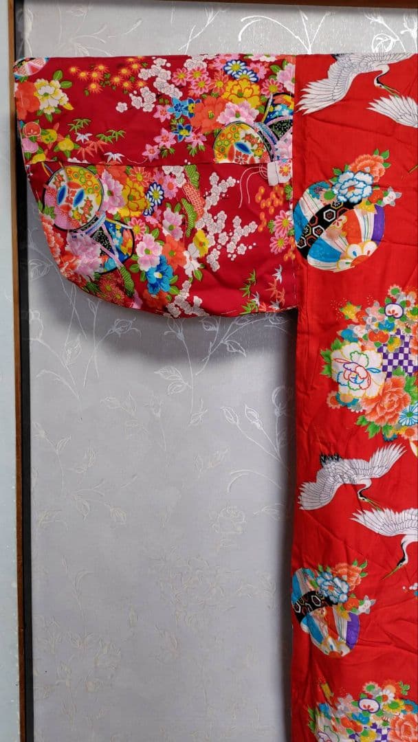 RK523アンティーク子供着物めちゃくちゃ綺麗着丈125センチ裄丈63長襦袢