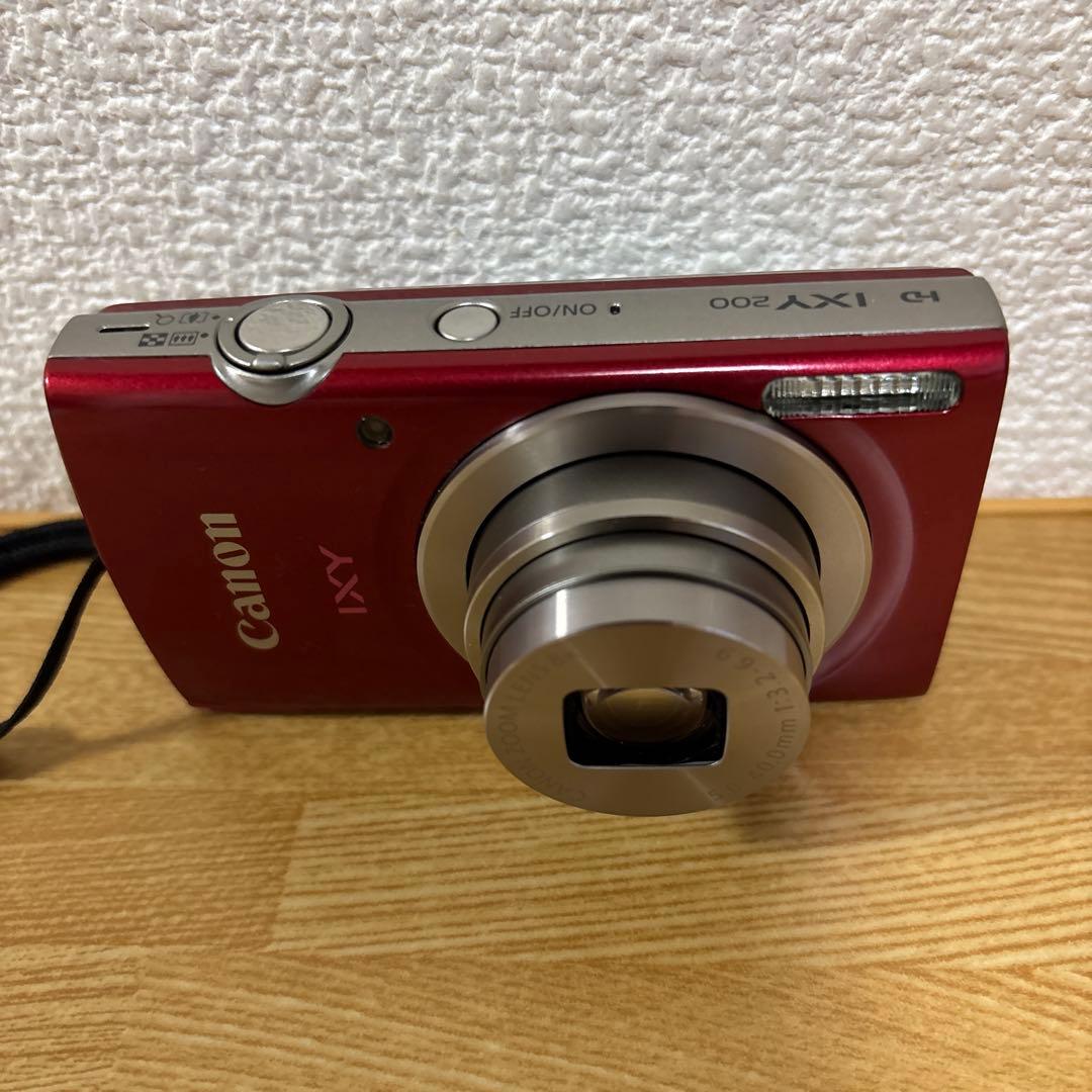 【美品】Canon IXY 200デジタルカメラ レッド 本体+充電器、予備電池