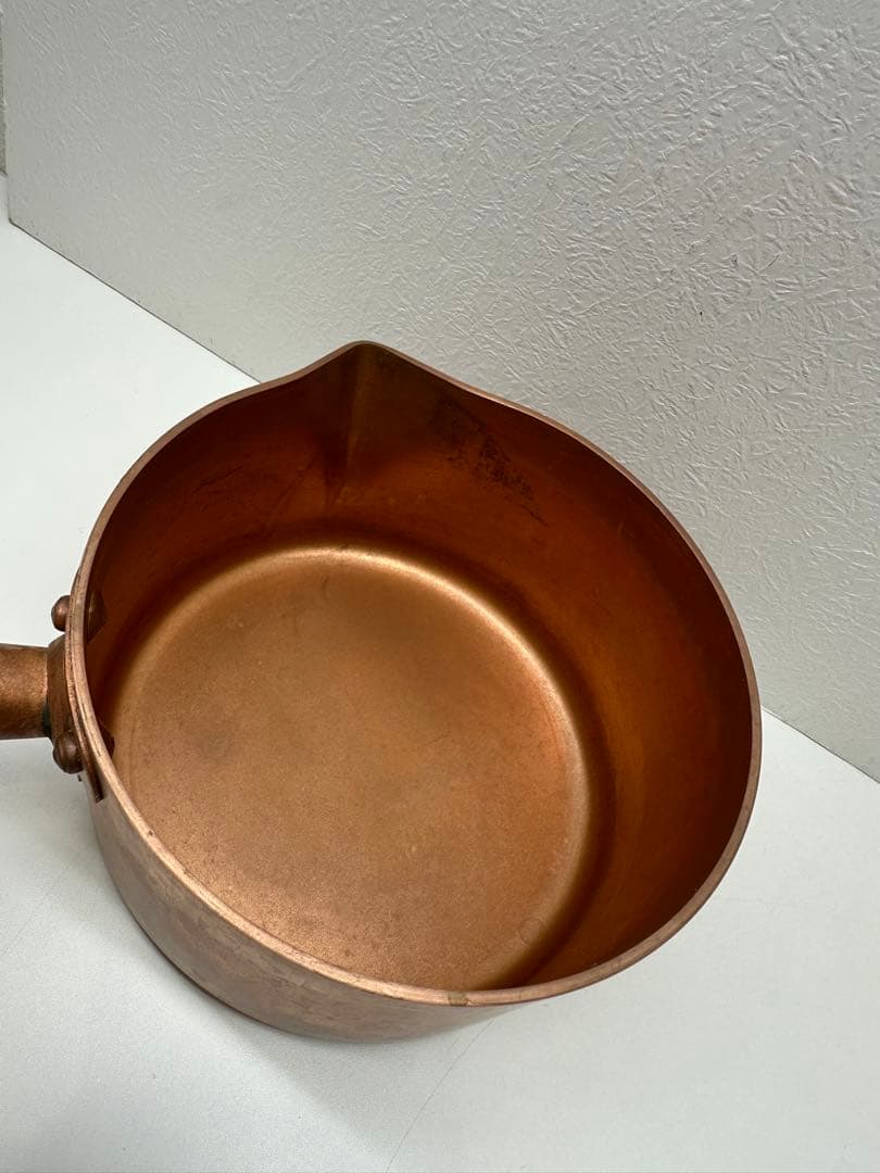 銅製 片手鍋 注ぎ口付き