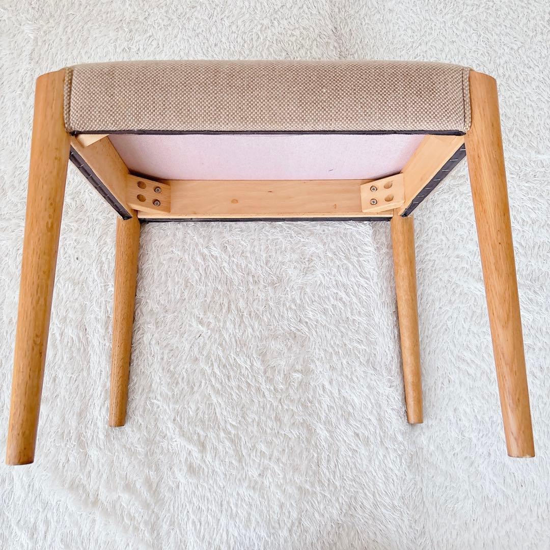 YoROZu様リクエスト品】日進木工 オットマン スツール 天然木 ジャガード