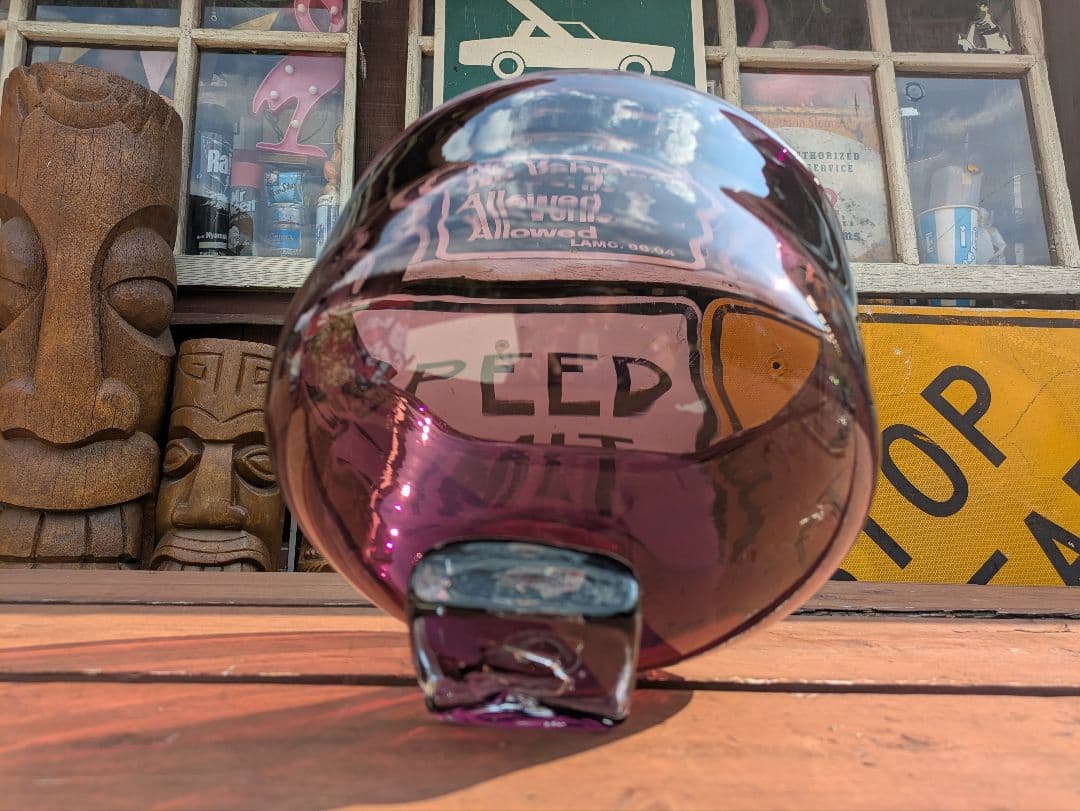 希少なヴィンテージ BLENKO ブレンコガラス　USA製　希少なアメジスト色