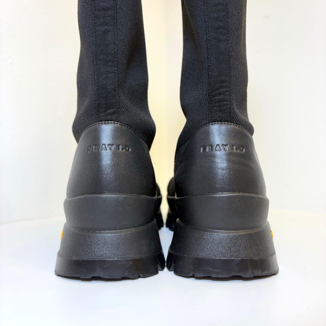 (極美品)フライアイディー ニットショートブーツ24.5cm