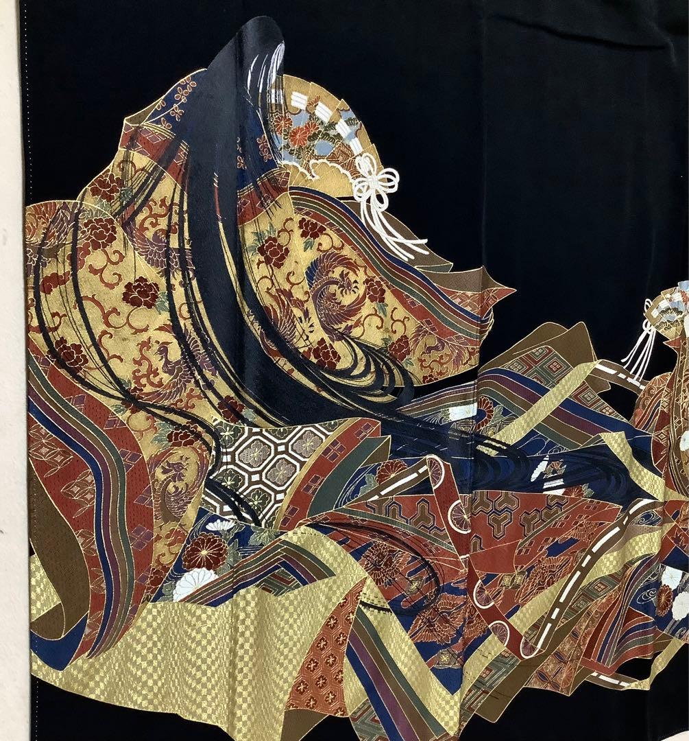 正絹黒留袖　作家物　中国三大刺繍　蘇州刺繍　⑦( 訪問着、紬、袋帯なども出品)