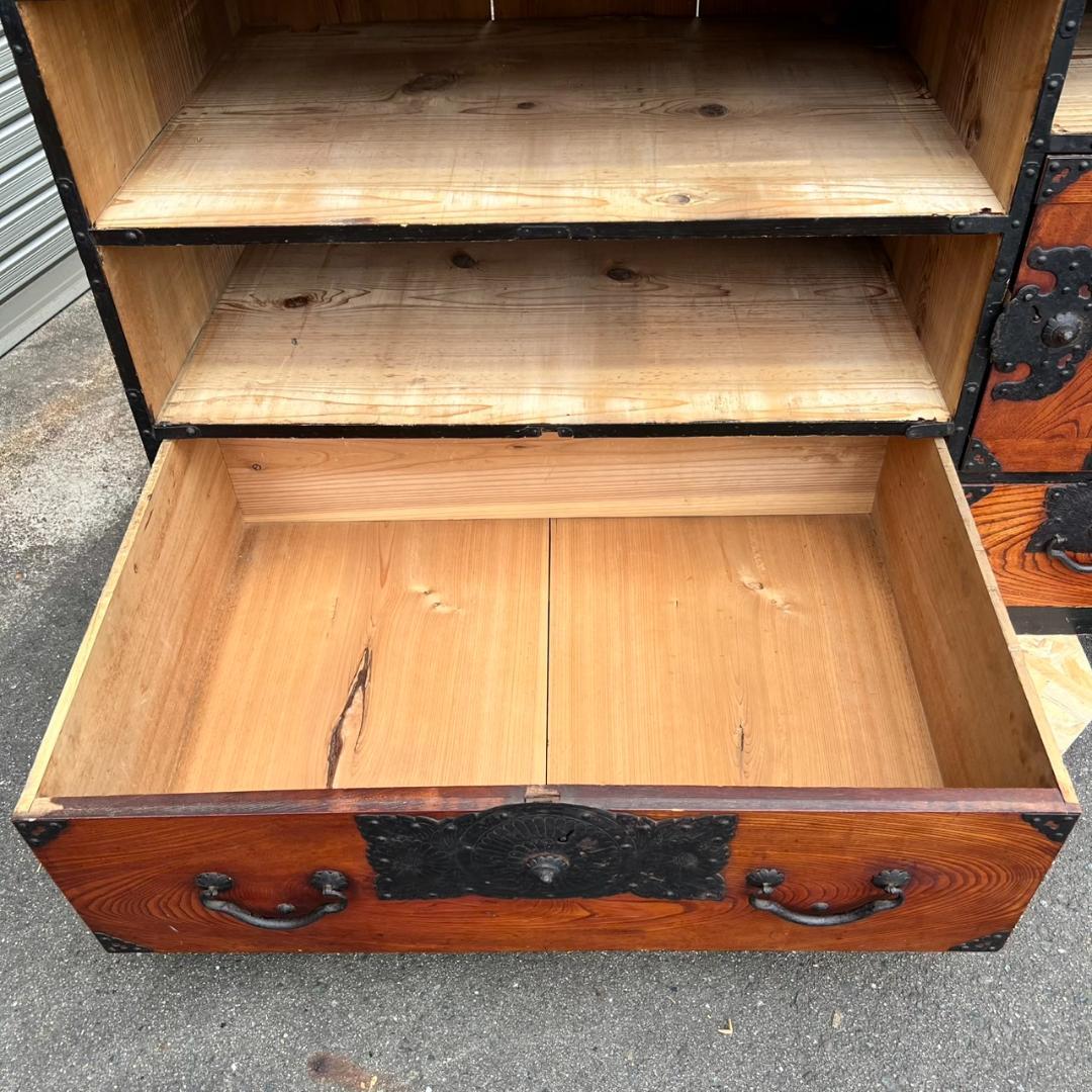 衣装箪笥　時代物　旧家より引受　使用感・ダメージあり　【たのメル便♪】