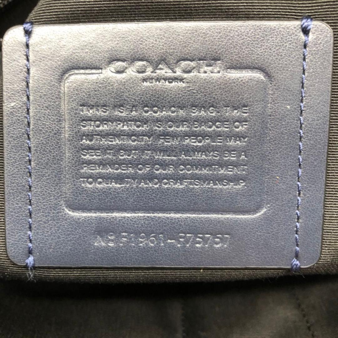 コーチ COACH トートバッグ ビジネスバッグ レザー A4 大容量 ネイビー