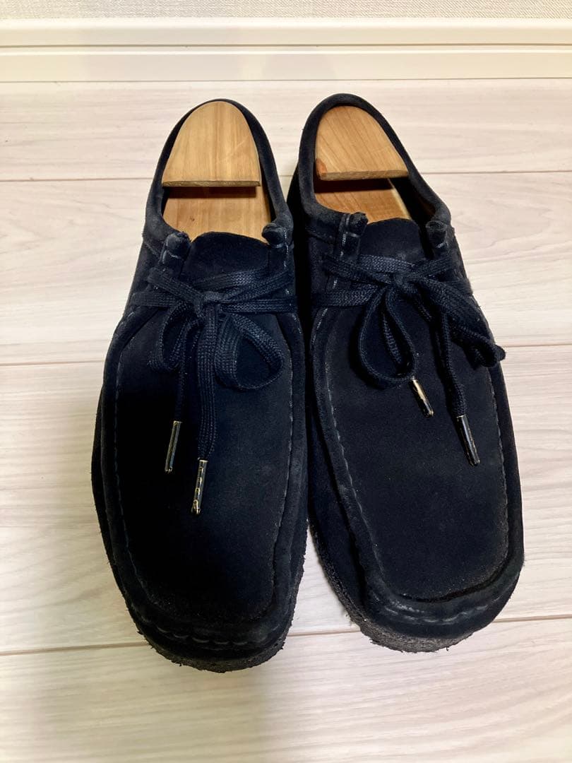 クラークス　Clarks ワラビー　黒　ソール交換済　26.5