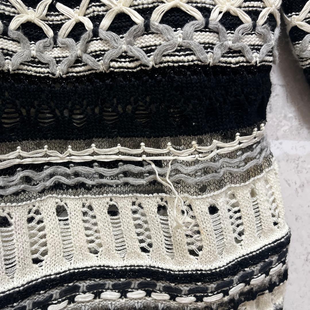 FICCE フィッチェ ニャロメ 3Dニット セーター 編み込み ケーブル L