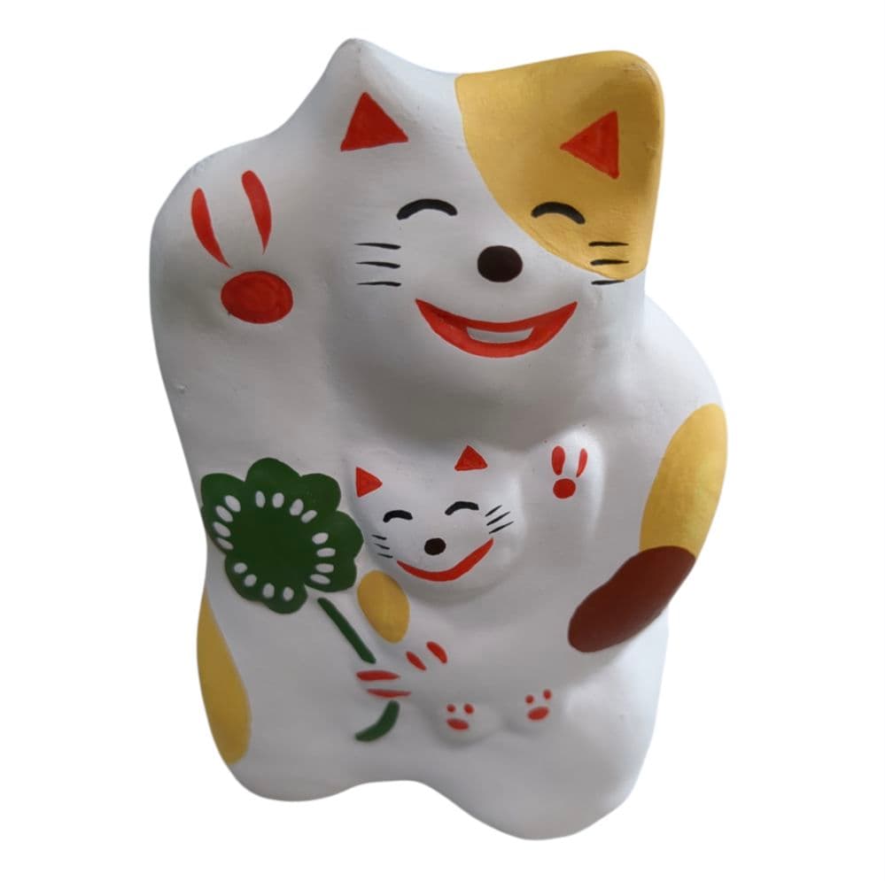 【開運】工房 輪葉葉 招福猫 親子猫 ※親猫右手上げ ※子猫左手上げ