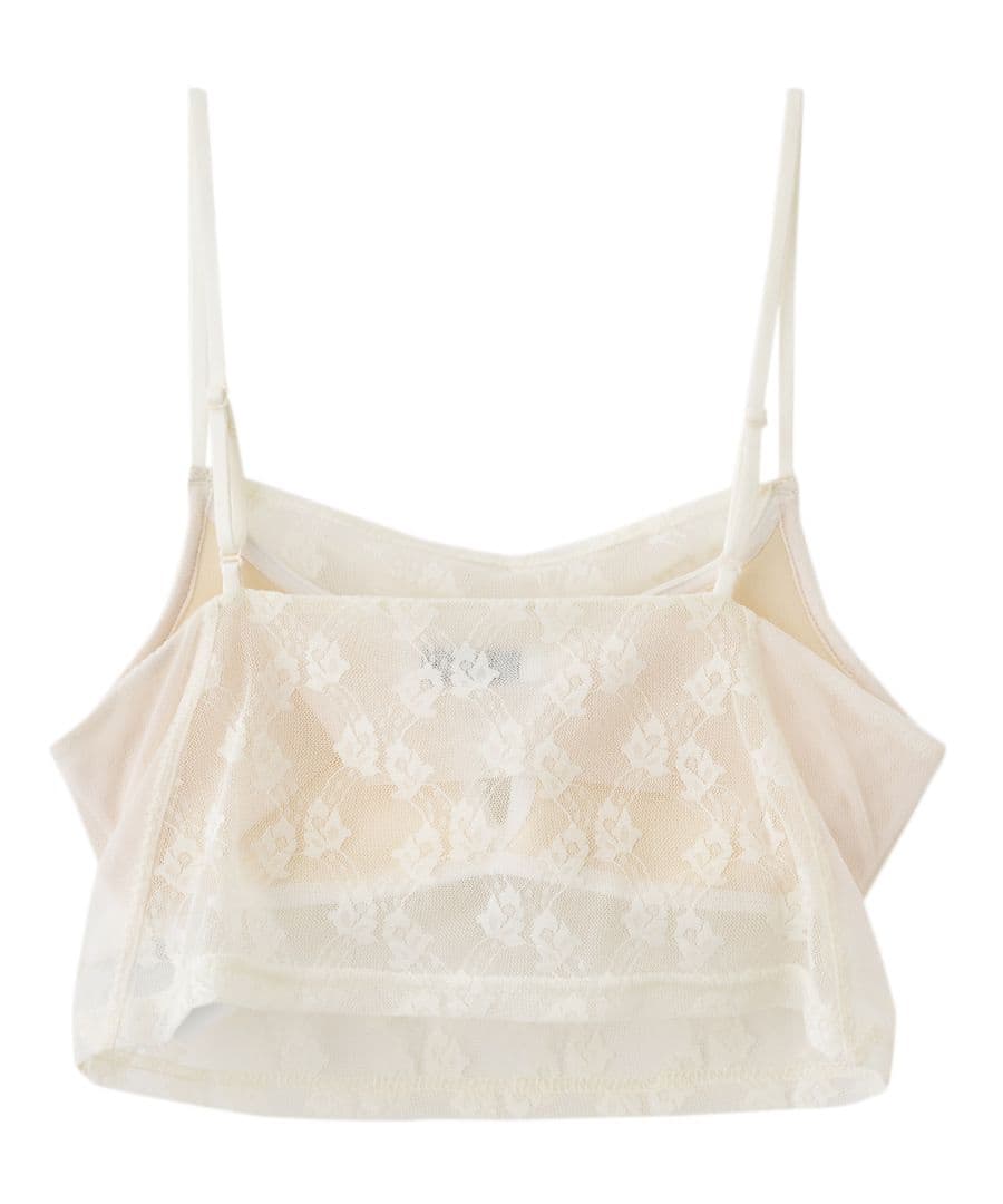 即完　ココディール　新品タグ付　フルールレースブラトップ　25AW