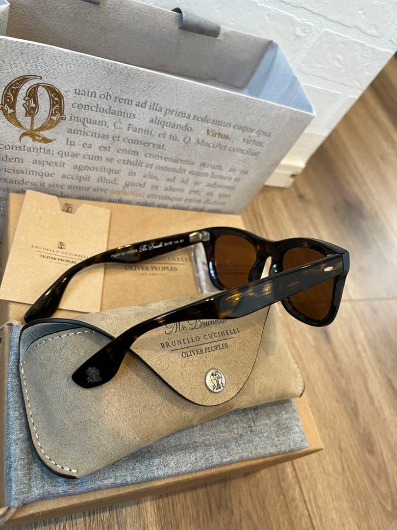 【試着のみ】完売品 Oliver Peoples ×ブルネロクチネリ サングラス